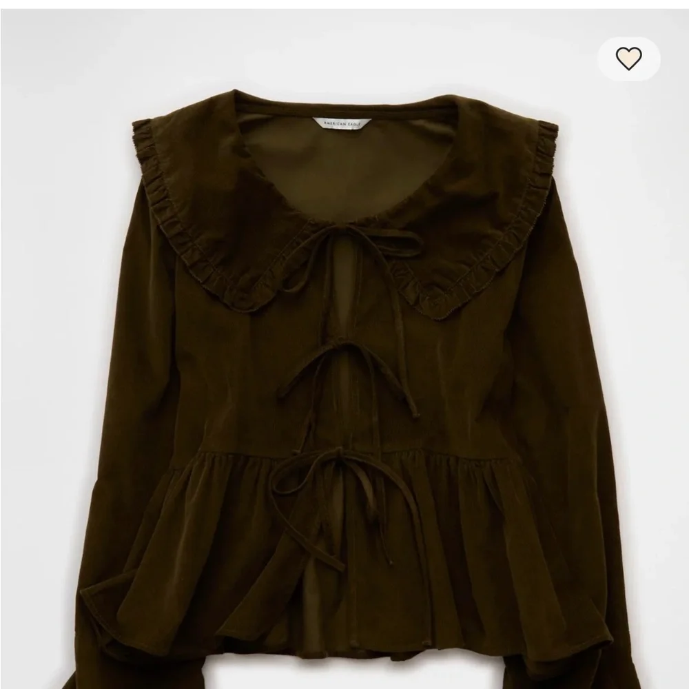 American Eagle Outfitters Dark Olive Blouse - Picture 4 of 5